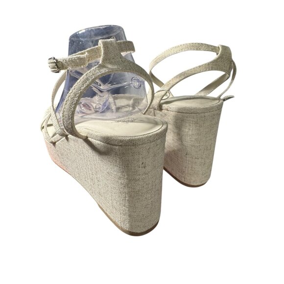 Wild Fable Women’s Beige Strappy Wedge‎ Sandals NWOT Size 11 - Picture 8 of 10